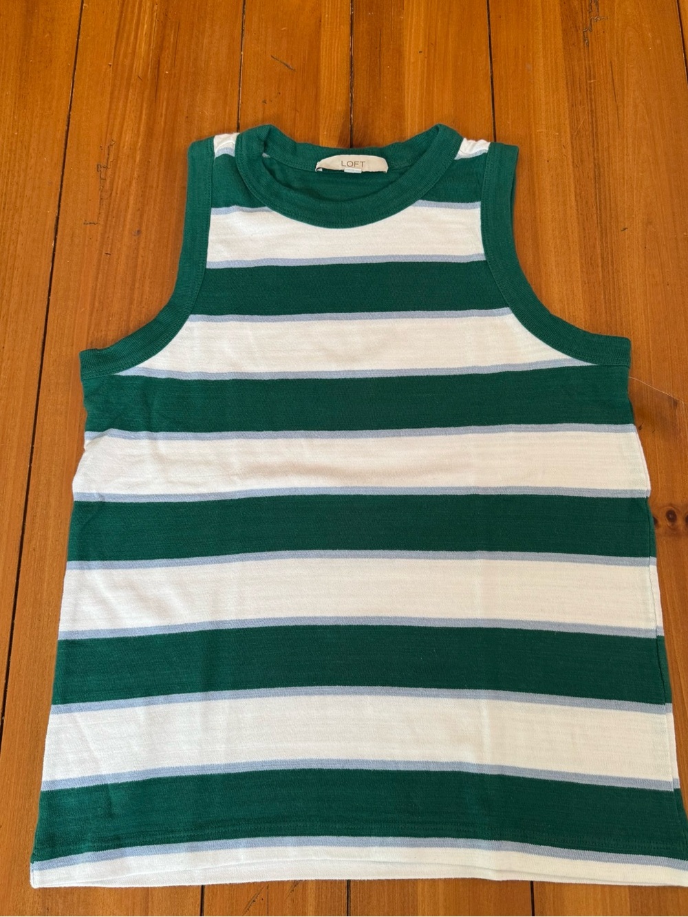 NWOT LOFT Striped Harbor High-Neck Tank, size Small
